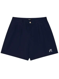 Malbon Classic Pleated Short - Navy