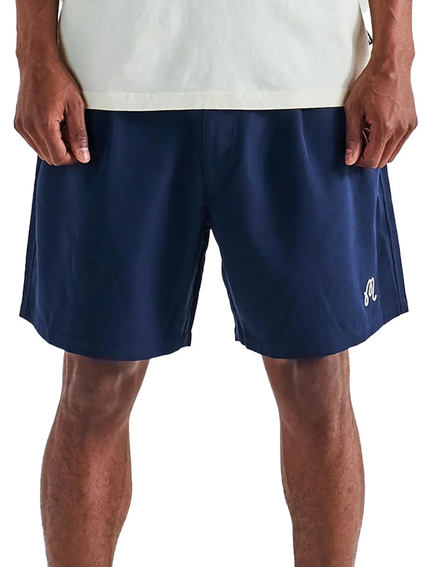 Malbon Classic Pleated Short - Navy