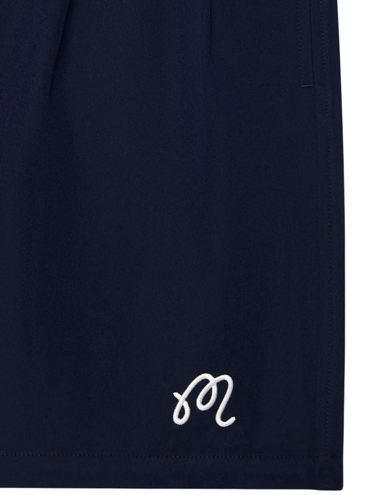 Malbon Classic Pleated Short - Navy