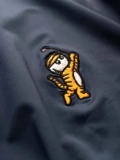 Malbon Evergreen Tiger Buckets Performance Pique Polo - Navy