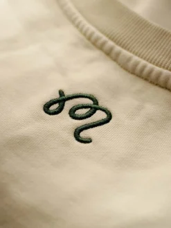 Malbon Evergreen Tiger Buckets Crewneck Sweatshirt - Natural