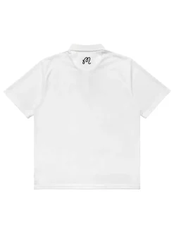 Malbon Evergreen Tiger Buckets Performance Pique Polo - White