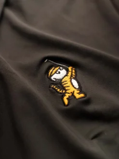 Malbon Evergreen Tiger Buckets Performance Pique Polo - Black