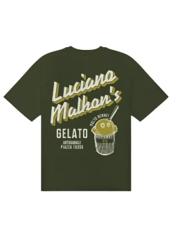 Malbon Gelato Stand Pocket T-Shirt - Cypress Green