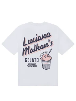 Malbon Gelato Stand Pocket T-Shirt - White