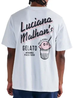 Malbon Gelato Stand Pocket T-Shirt - White