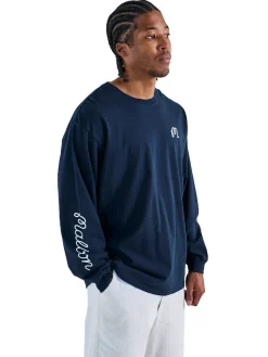 Malbon Gorse Long Sleeve Tee - Navy
