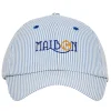 Malbon Grasse Seersucker Dad Cap - Blue