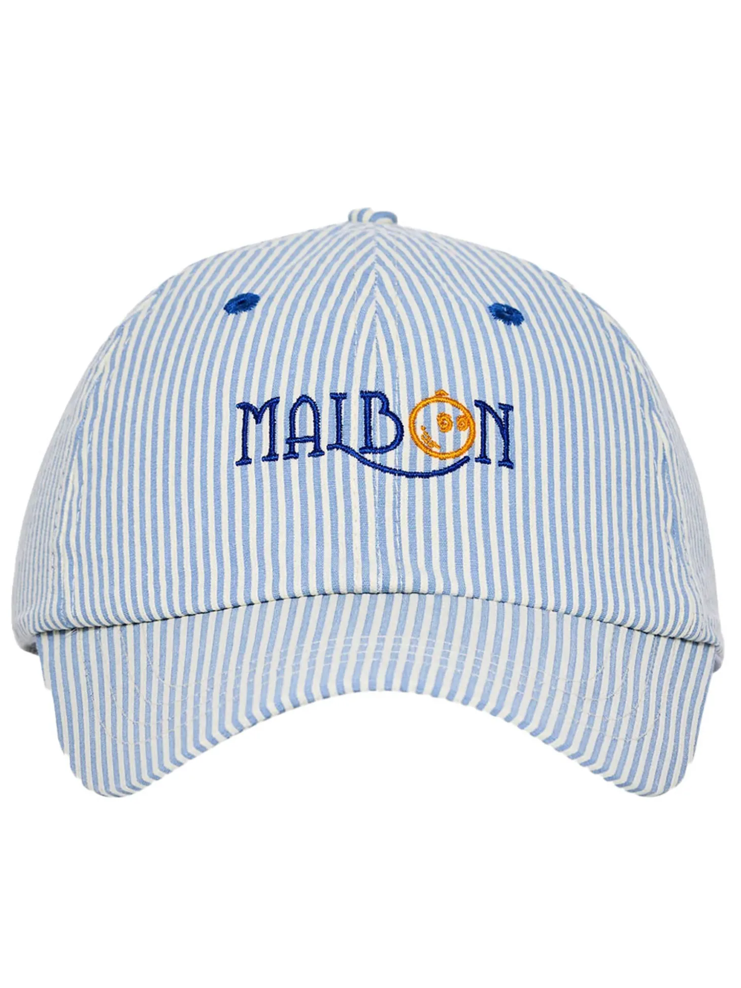Malbon Grasse Seersucker Dad Cap - Blue