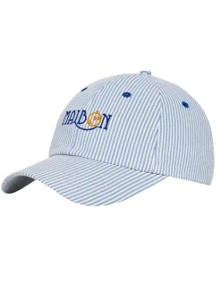 Malbon Grasse Seersucker Dad Cap - Blue