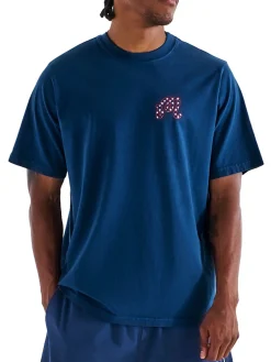 Malbon In Golf We Trust Short Sleeve Tee - Navy