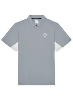 Malbon Performance Pique Polo - Steel