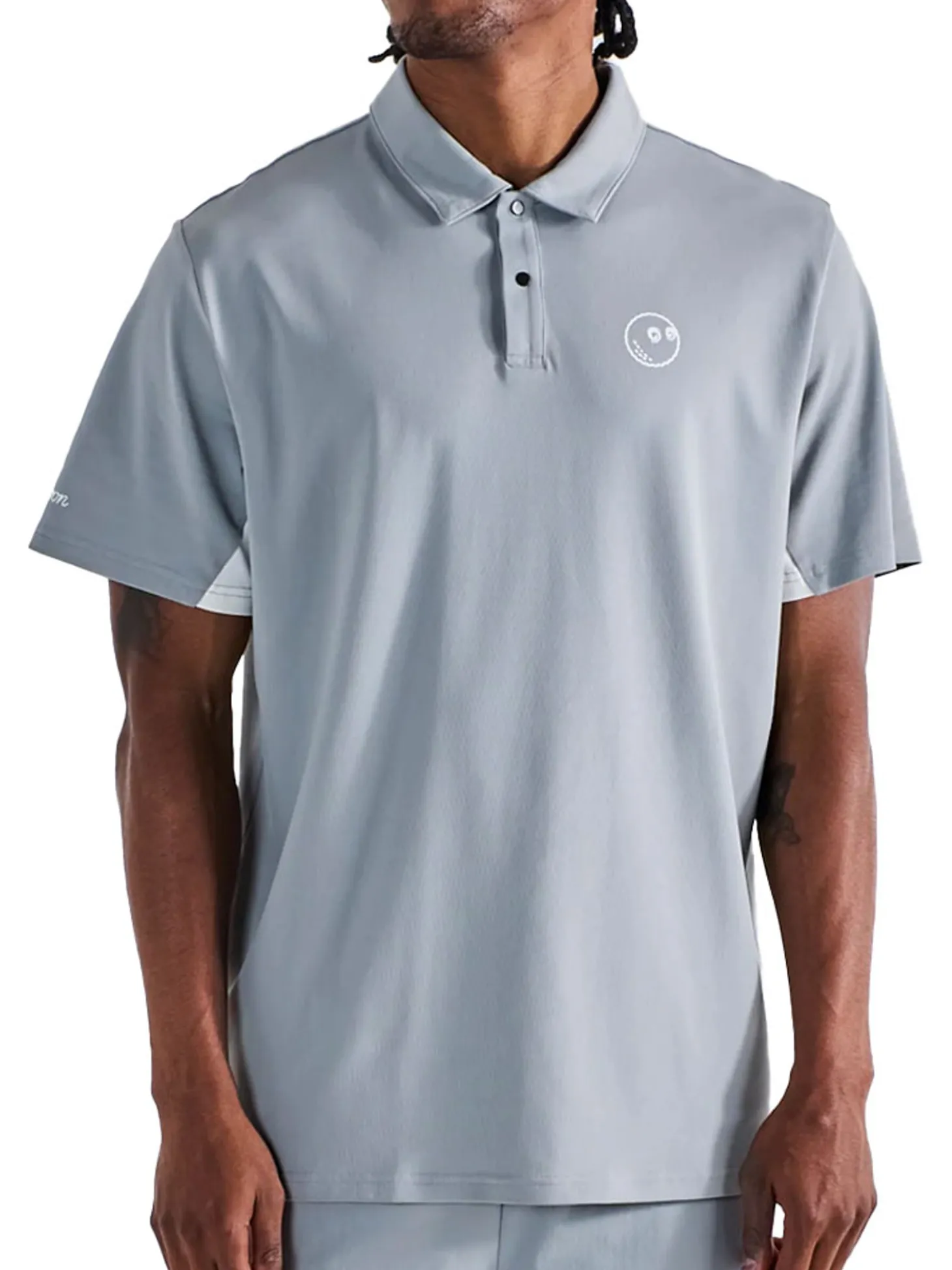 Malbon Performance Pique Polo - Steel