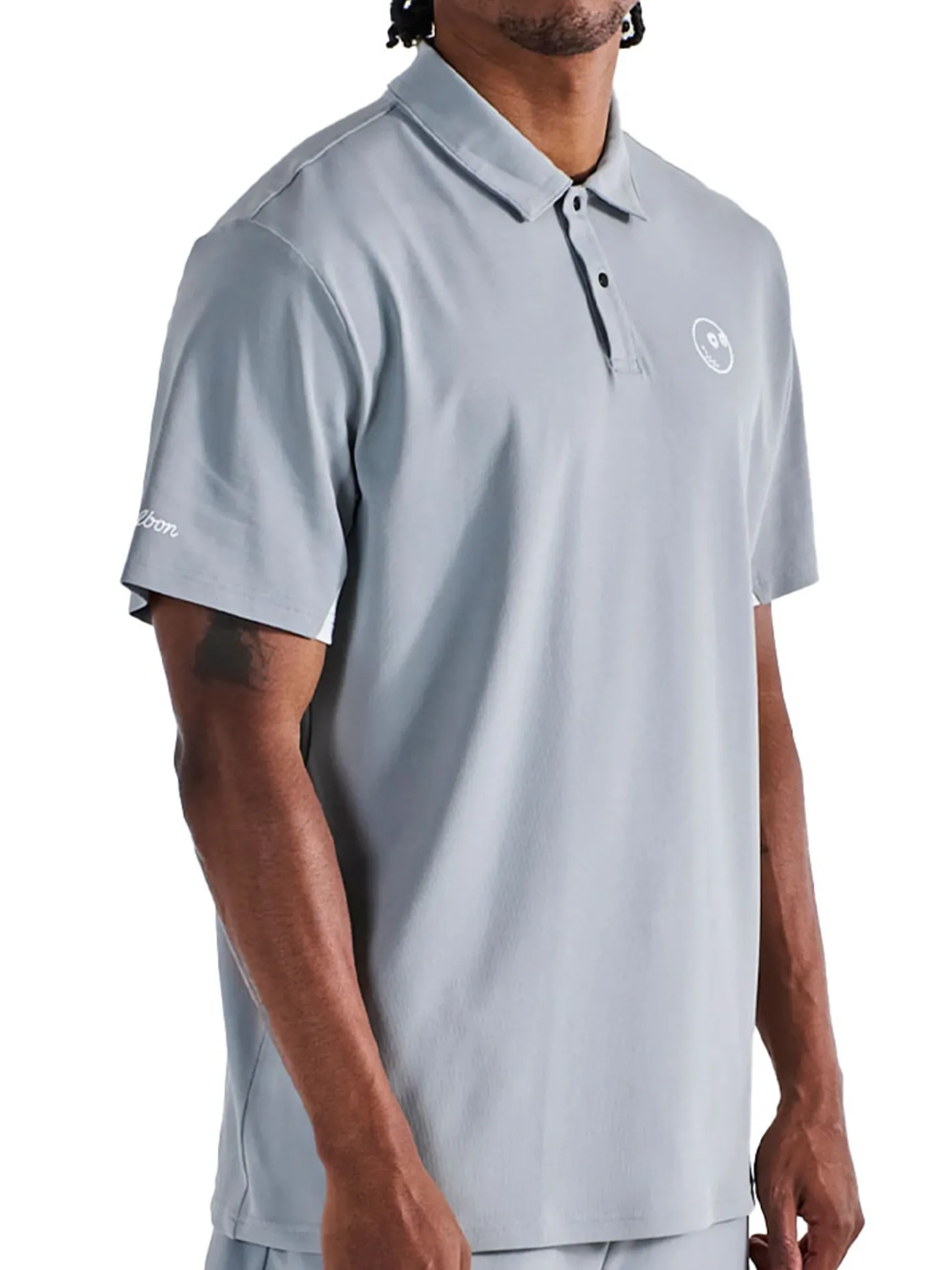 Malbon Performance Pique Polo - Steel