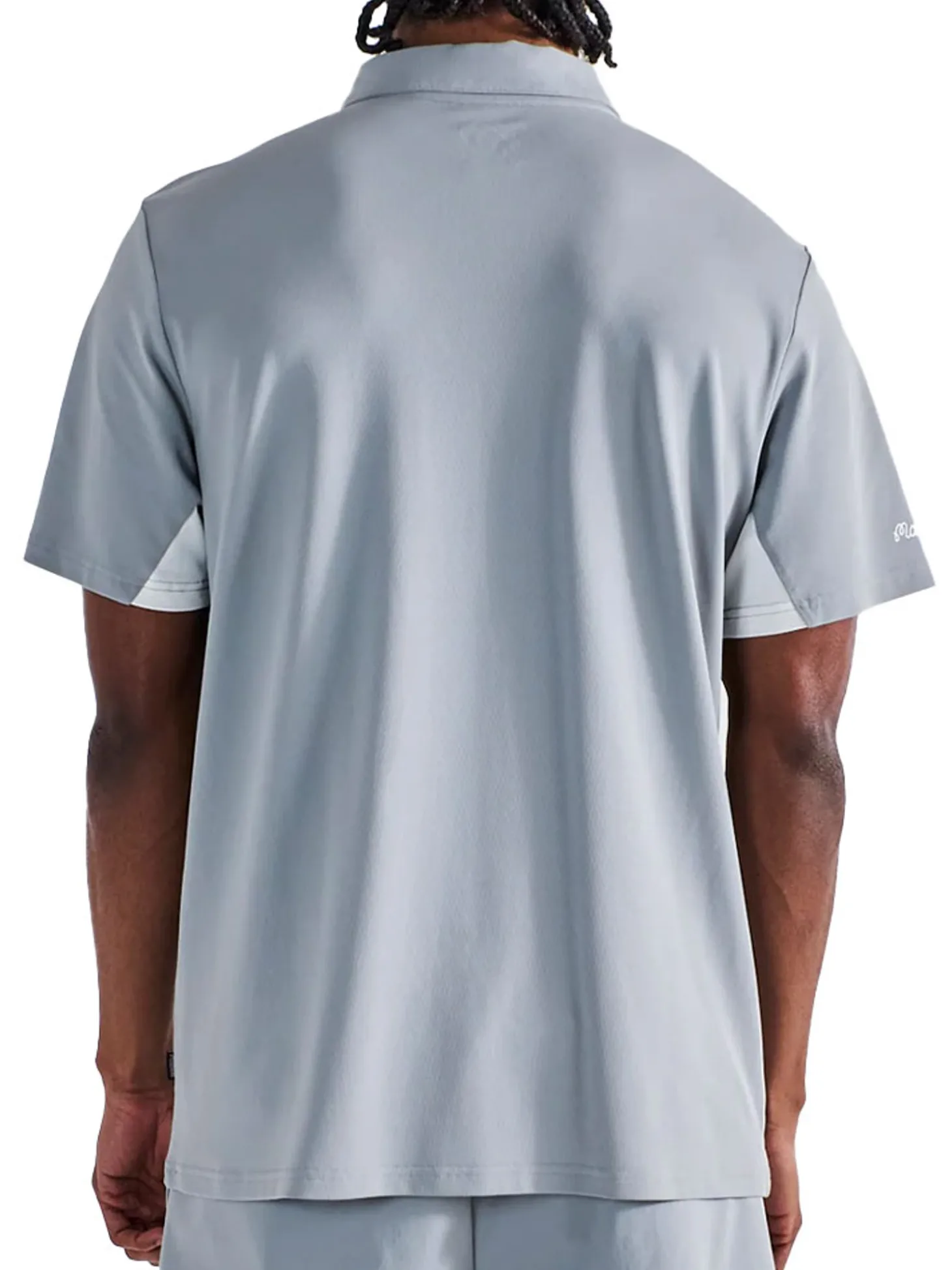 Malbon Performance Pique Polo - Steel