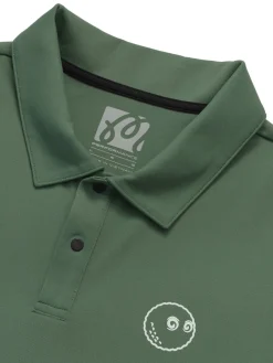 Malbon Performance Pique Polo - Forest/Black