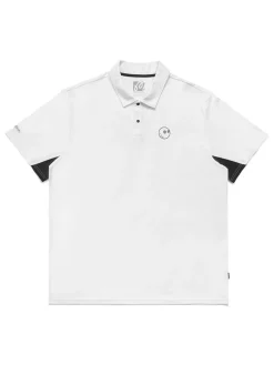 Malbon Performance Pique Polo - White/Black