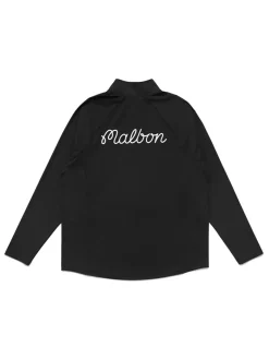 Malbon Performance Raglan Quarter Zip - Black