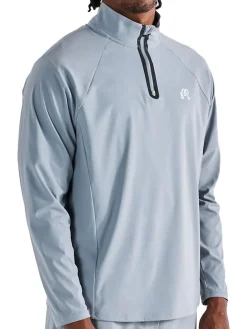 Malbon Performance Raglan Quarter Zip - Steel