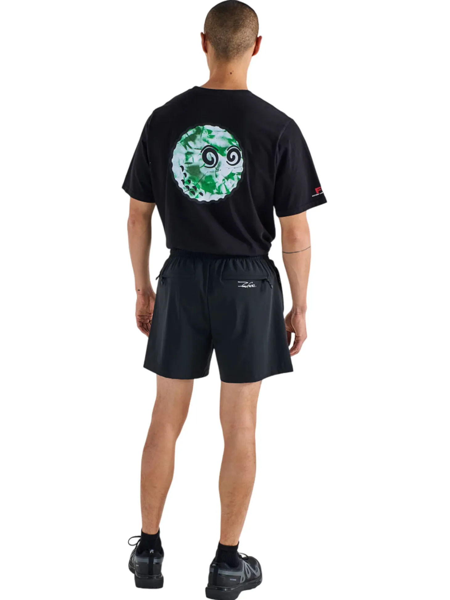 Malbon Performance Tag Tech Short - Black