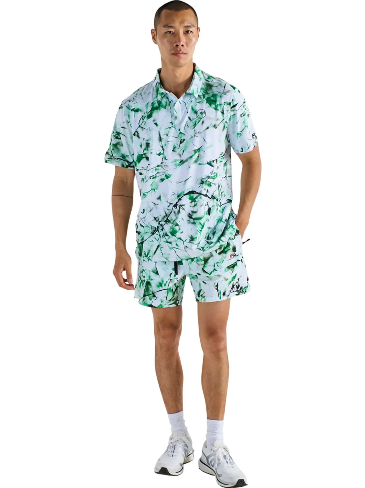 Malbon Performance Tag Tech Short - Camo Multi