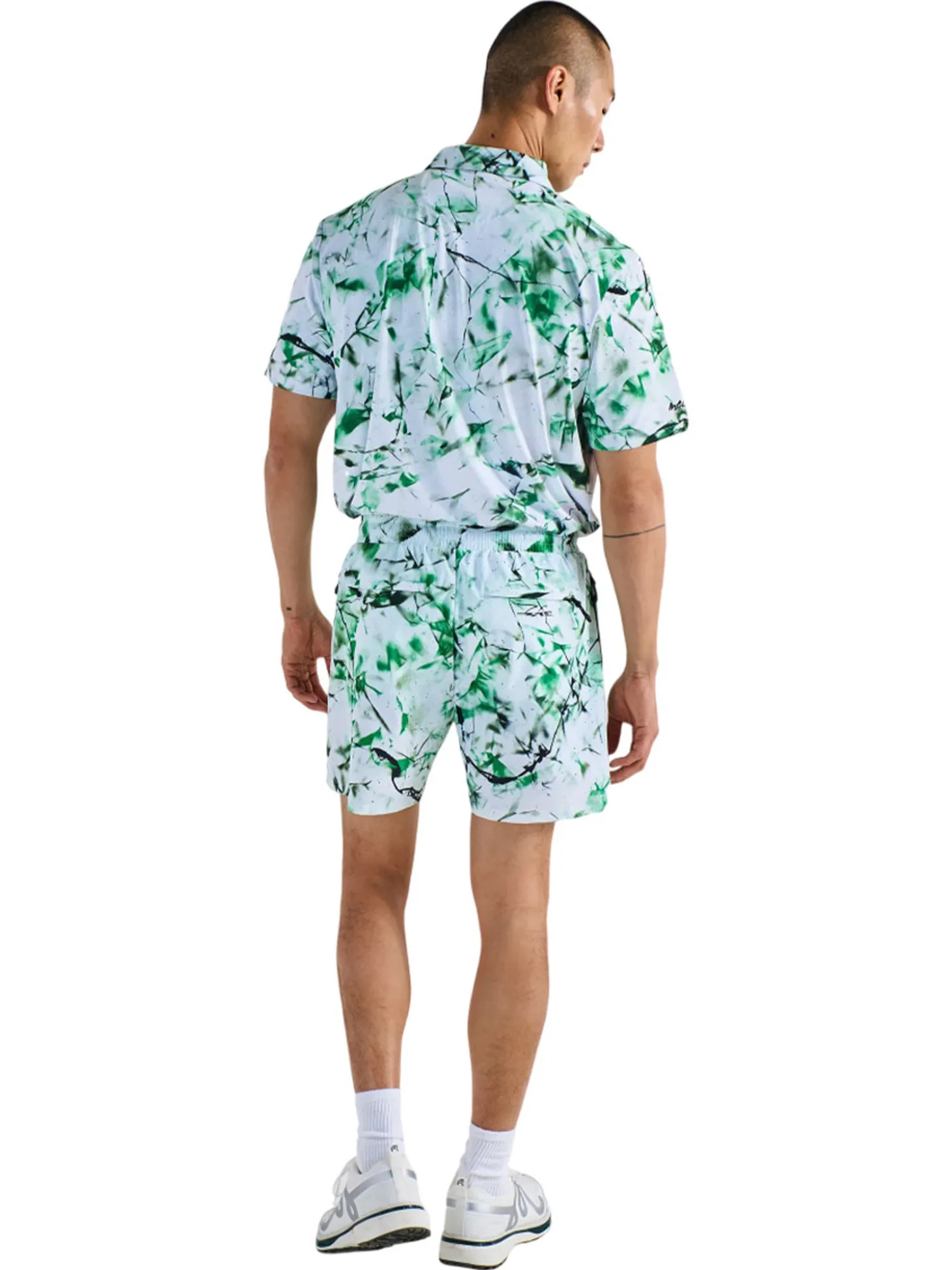 Malbon Performance Tag Tech Short - Camo Multi