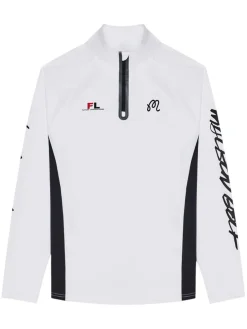 Malbon Poly Performance Quarter Zip - White