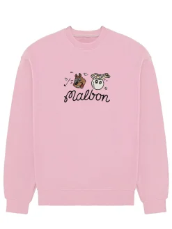 Malbon Two Man Scramble Crew Fleece - Pink