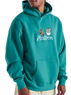 Malbon Two Man Scramble Hoodie - Blue Green