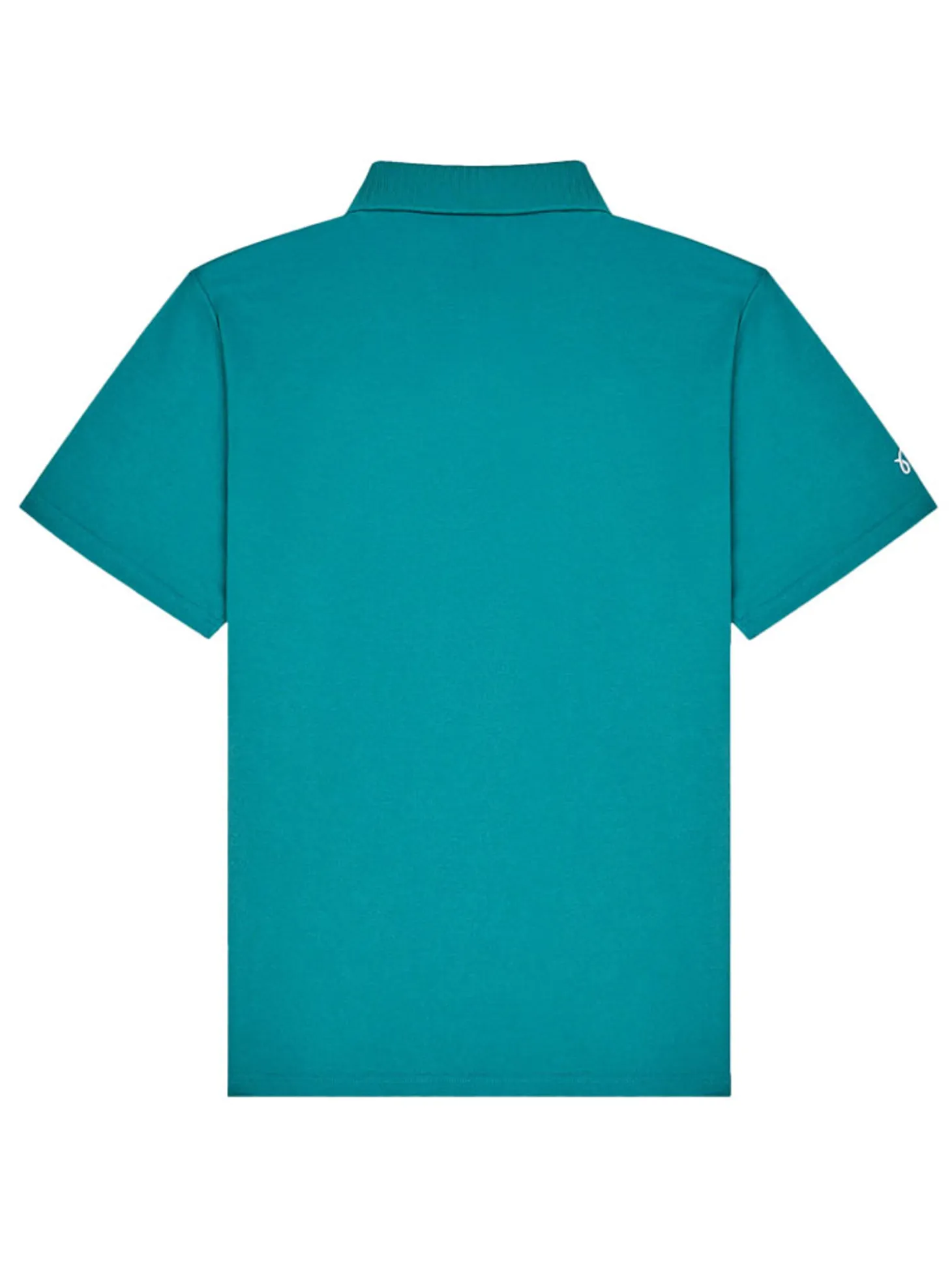 Malbon Two Man Scramble Pique Polo - Blue Green