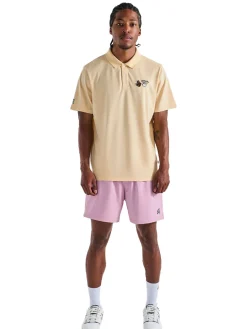 Malbon Two Man Scramble Pique Polo - Light Khaki