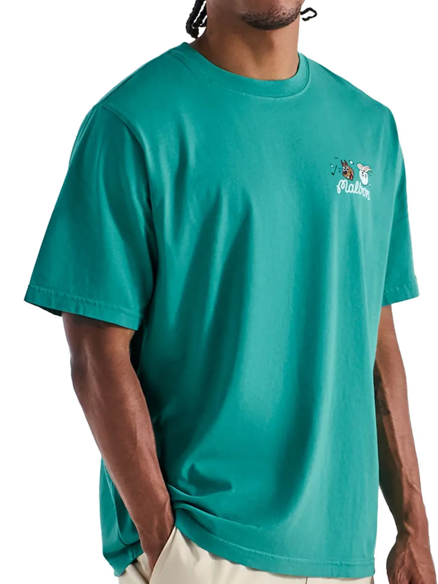Malbon Two Man Scramble T-Shirt - Blue Green
