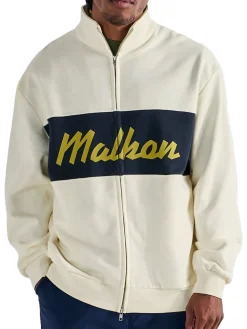 Malbon University Double Zip Jacket - Cream