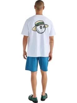 Malbon Vacation Club SS Tee - White