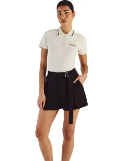 Malbon Womens Amara Pleated Short - Black