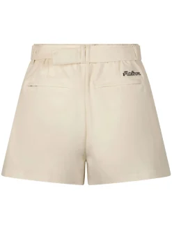Malbon Womens Amara Pleated Short - Ivory