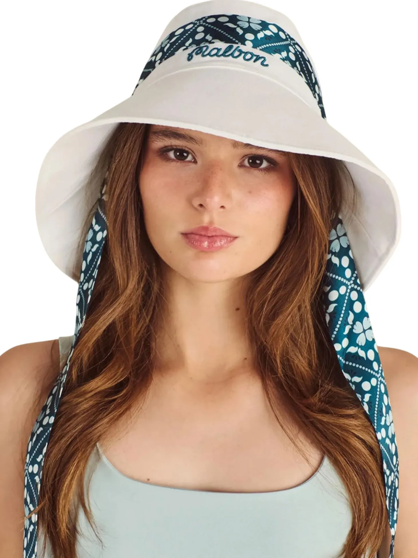 Malbon Womens Gia Open Top Bucket Hat - White