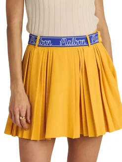 Malbon Womens Joelle Pleated Skort - Gold