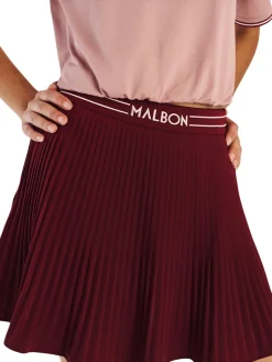 Malbon Womens Valentina Pleated Skirt - Vino
