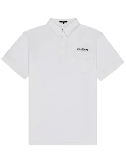 Malbon x Jesper Parnevik Single Pocket Mercerized Cotton Jersey Polo - White