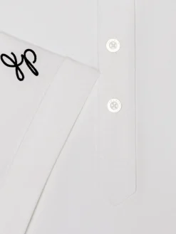 Malbon x Jesper Parnevik Single Pocket Mercerized Cotton Jersey Polo - White