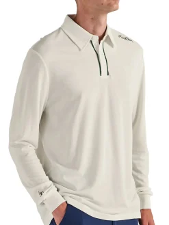 Malbon x Jesper Parnevik Long Sleeve Modal Pique Polo - Cream