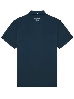 Malbon x Jesper Parnevik Single Pocket Mercerized Cotton Jersey Polo - Navy