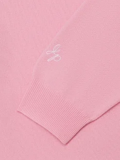 Malbon x Jesper Parnevik V-Neck Merino Wool Sweater - Pink