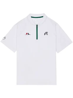 Malbon Zip Raglan Blade Polo - White