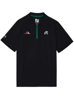 Malbon Zip Raglan Blade Polo - Black