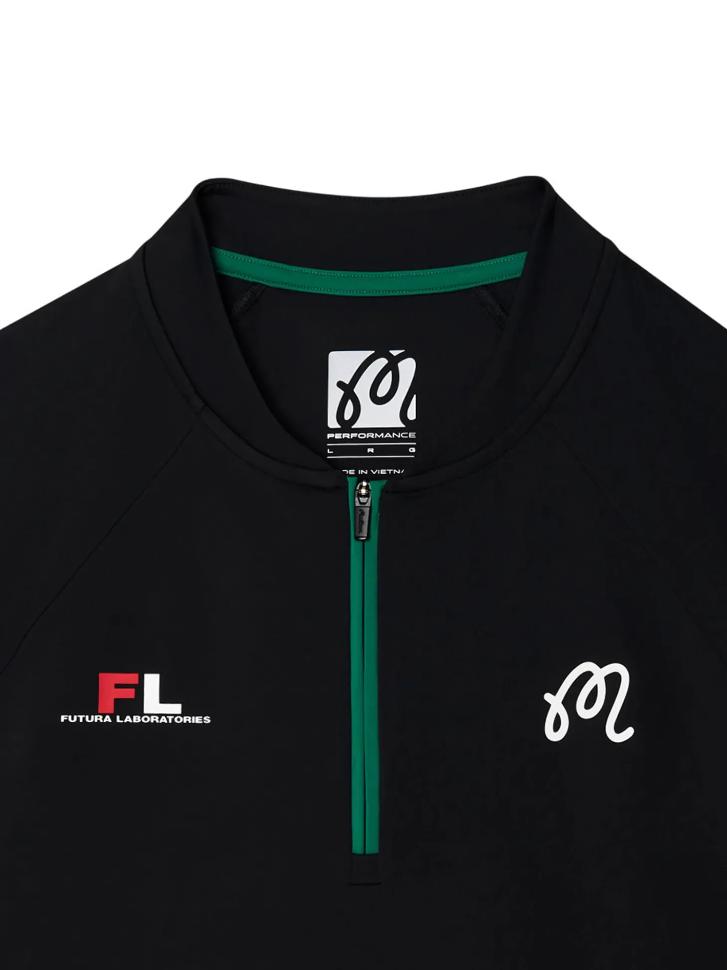 Malbon Zip Raglan Blade Polo - Black