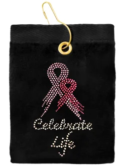 Navika Celebrate Life Golf Towel Black