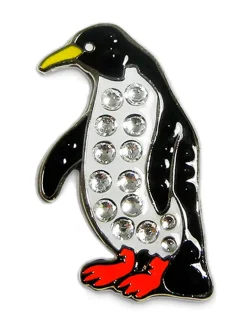 Navika Swarovski Crystal Penguin Marker