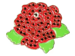 Navika Swarovski Crystal Rose Red Marker